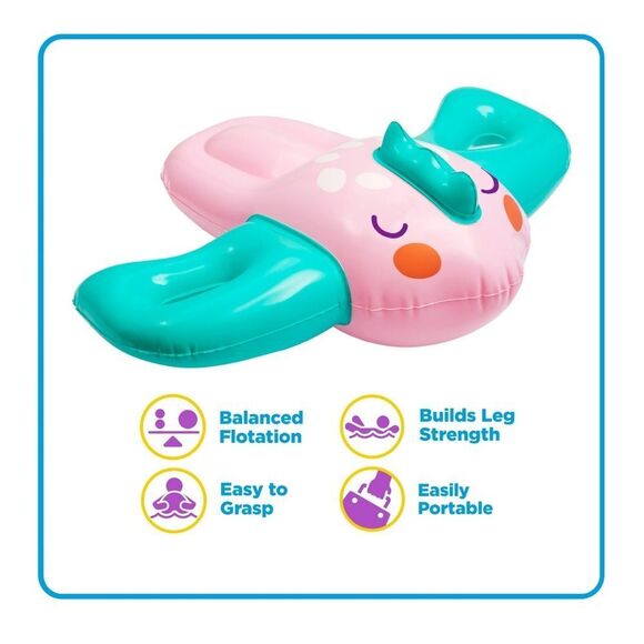 SwimSchool - Inflatable Pink Fish Pool Float, Kids Swimming Kickboard, Ages 5+ - Picture 5 of 7